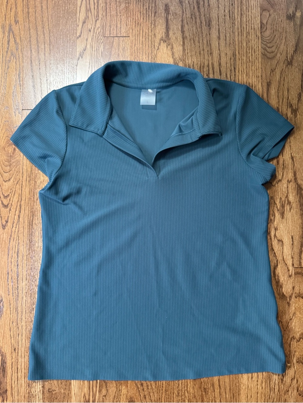 Calia Ribbed Short-Sleeve Polo Golf Top